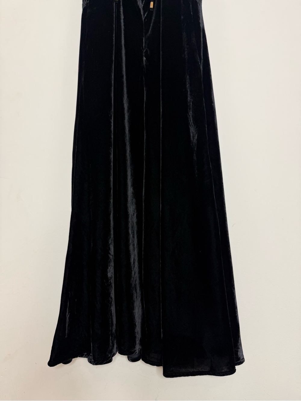 Farm Rio Richelieu Midi Slip Dress Size S Black Velvet Lace Whimsigoth Evening - Picture 10 of 15